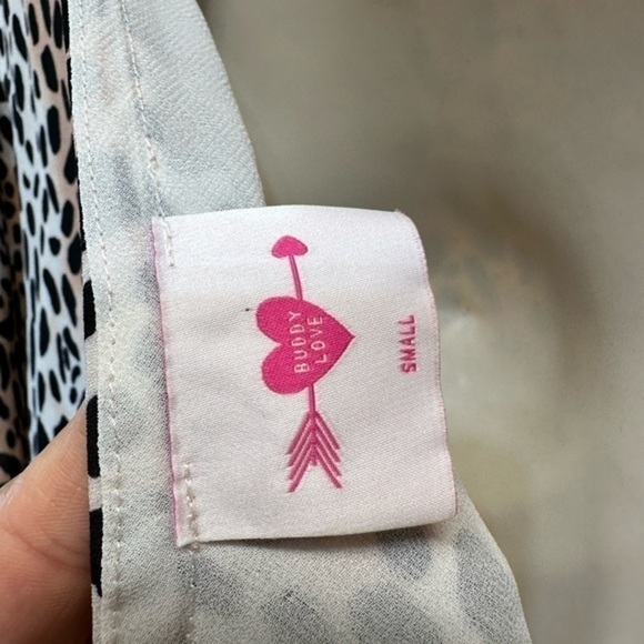 Buddy Love Grace Cheetah One shoulder maxi dress with side slit. - Picture 3 of 9